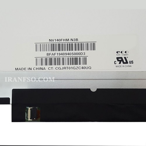 ال ای دی لپ تاپ 14.0 NV140FHM-N3B نازک براق 30 پین FHD-IPS بدون جا پیچ 315x200x2.8mm