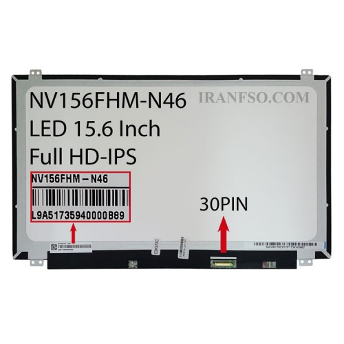 ال ای دی لپ تاپ 15.6 BOE NV156FHM-N46_New نازک براق 30 پین Full HD-IPS پیکسل دار