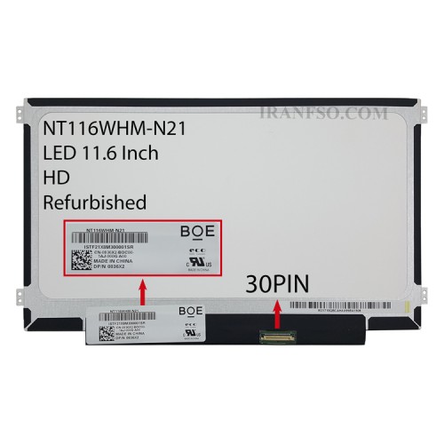 ال ای دی لپ تاپ 11.6 BOE NT116WHM-N21_Grade A نازک مات 30 پین L-R