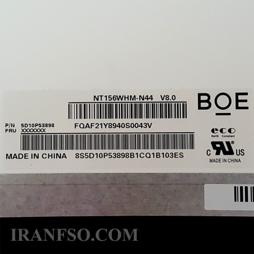 ال ای دی لپ تاپ 15.6 BOE NT156WHM-N44_New نازک مات 30 پین HD بدون جاپیچ 350x216x3.2mm تک پیکسل