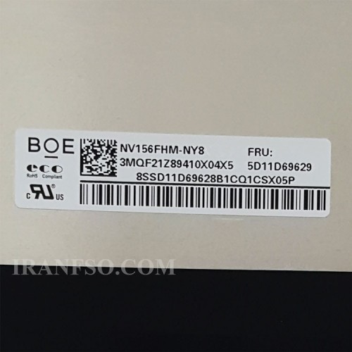 ال ای دی لپ تاپ 15.6 BOE NV156FHM-NY8 نازک مات 40 پین FHD-EDP-165Hz بدون جاپیچ 351x215x2.6mm