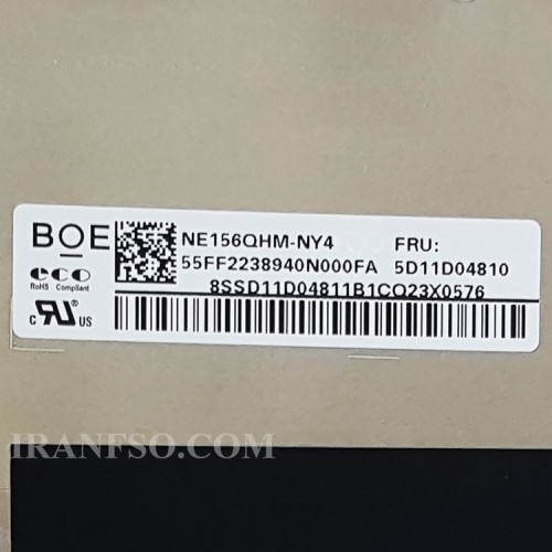ال ای دی لپ تاپ 15.6 BOE NE156QHM-NY4 نازک مات 40 پین QHD-EDP-165HZ بدون جاپیچ 350x214x2.6 پشت لوگو خالی