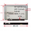 ال ای دی لپ تاپ 15.6 نازک مات 30 پین FHD بدون جاپیچ-NEW پیکسل دار 350x214x3.2mm برد LED 26CM