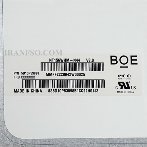 ال ای دی لپ تاپ 15.6 BOE NT156WHM نازک مات 30 پین HD بدون جاپیچ 350x216x3.2mm ریفر