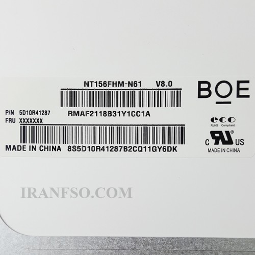 ال ای دی لپ تاپ 15.6 NT156FHM-N61_New نازک مات 30 پین FHD_350x216x3.2mm پیکسل دار