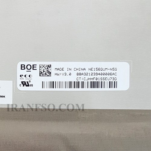 ال ای دی لپ تاپ 15.6 BOE NE156QUM-N5G_Grade A نازک مات 40 پین UHD-EDP بدون جاپیچ 350x205x4.6mm برد پشت LED