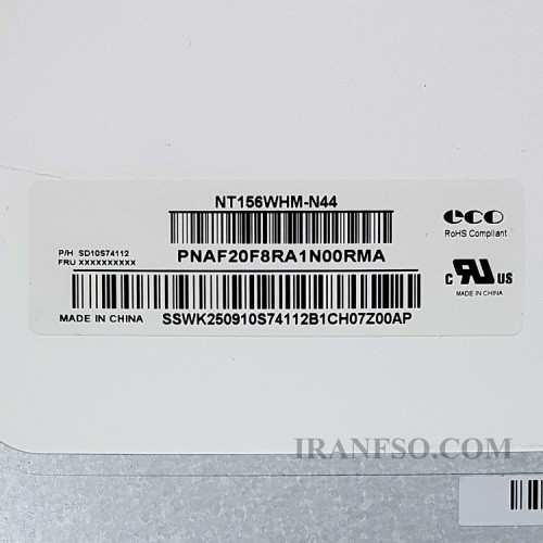ال ای دی لپ تاپ 15.6 NT156WHM-N44_New نازک براق 30 پین HD بدون جاپیچ 350x216x3.2mm تک پیکسل