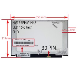 ال ای دی لپ تاپ 15.6 BOE NV156FHM-N48 نازک مات 30 پین FHD-IPS بدون جاپیچ 350x215x3mm تک پیکسل
