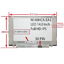 ال ای دی لپ تاپ اینولوکس 14.0 N140HCA-EA3 نازک مات 30 پین 315x200x2.3mm Full HD U-D