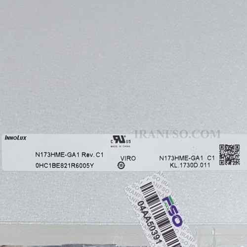 ال ای دی لپ تاپ 17.3 Innolux N173HME-GA1 نازک مات 40 پین ریز FHD-IPS-EDP-165HZ بدون جاپیچ 390x238x3mm