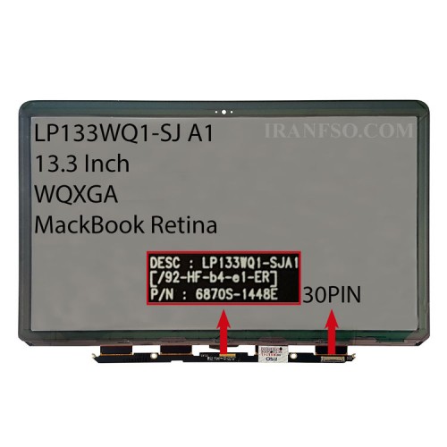 ال ای دی لپ تاپ ال جی 13.3 LP133WQ1-SJA1 نازک 30 پین برای اپل MackBook Retina