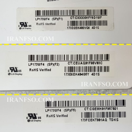 ال ای دی لپ تاپ ال جی 17.3 LP173WF4-SPF1_SPF2_SPF5 نازک 30 پین Full HD-IPS
