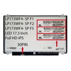 ال ای دی لپ تاپ ال جی 17.3 LP173WF4-SPF1_SPF2_SPF5 نازک 30 پین Full HD-IPS