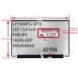 ال ای دی لپ تاپ 15.6 LP156WFG-SPT3_Grade A نازک مات 40 پین FHD-IPS-EDP-165HZ بدون جاپیچ 351x215x2.6mm