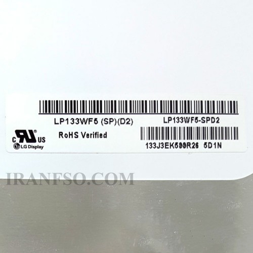 ال ای دی لپ تاپ 13.3 LG LP133WF5-SPD2 نازک مات 40 پین FHD-IPS-EDP-Touch بدون جاپیچ 299x178x4.2mm برد پشت LED سوکت چپ