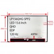 ال ای دی لپ تاپ 15.6 LG LP156QHG-SPP2 نازک مات 40 پین QHD-EDP-120Hz بدون جاپیچ 350x206x4.6mm برد پشت LED