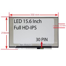 ال ای دی لپ تاپ 15.6 نازک مات 30 پین FHD-IPS بدون جا پیچ 350x216x3.2mm