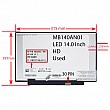ال ای دی لپ تاپ 14.0 MB140AN01 نازک مات 30 پین بدون جاپیچ 315x197x2.8mm دست دوم