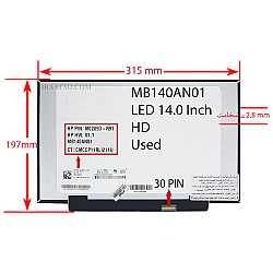 ال ای دی لپ تاپ 14.0 MB140AN01 نازک مات 30 پین بدون جاپیچ 315x197x2.8mm دست دوم