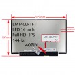 ال ای دی لپ تاپ 14.0 LM140LF1F02 نازک 40 پین FHD-IPS-EDP-144HZ بدون جاپیچ 315x197x2.4mm