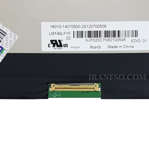 ال ای دی لپ تاپ 14.0 LM140LF1F02 نازک 40 پین FHD-IPS-EDP-144HZ بدون جاپیچ 315x197x2.4mm