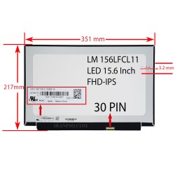 ال ای دی لپ تاپ 15.6 LM156LFCL11 نازک مات 30 پین FHD-IPS بدون جا پیچ 351x217x3.2mm
