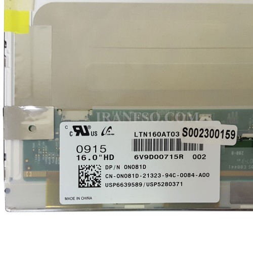 ال ای دی لپ تاپ سامسونگ 16.0 LTN160AT03 ضخیم 50 پین برای دل XPS 1640