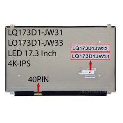 ال ای دی لپ تاپ شارپ 17.3 LQ173D1-JW31_JW33 نازک 40 پین UHD-4K-IPS