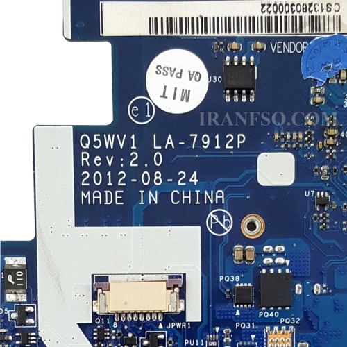 مادربرد لپ تاپ ایسر Aspire E1-531_E1-571_V3-571_Q5WV1_LA-7912P_LED-FHD_VGA-2GB گرافیک دار-تعمیری