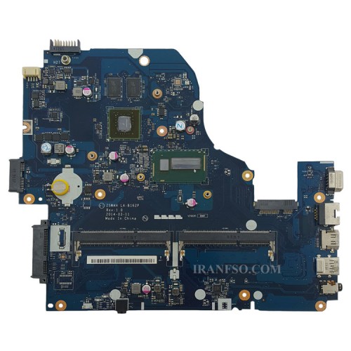 مادربرد لپ تاپ ایسر Aspire E5-571_V3-572 CPU-I7-4_Z5WAH_LA-B162P_VGA-1GB گرافیک دار-CPU حرارت دیده