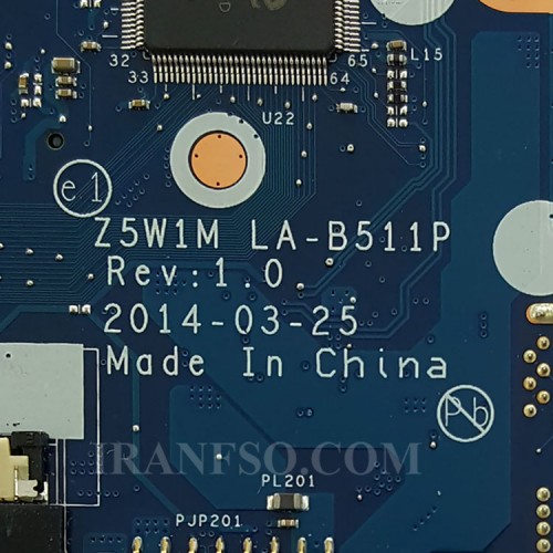 مادربرد لپ تاپ ایسر Aspire ES1-511 CPU-Celeron_Z5W1M_LA-B511P بدون گرافیک