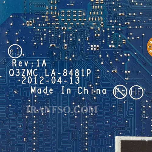 مادربرد لپ تاپ ایسر Aspire S5-391_CPU-I5-3_LA-8481P بدون گرافیک