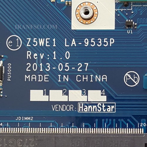 مادربرد لپ تاپ ایسر Aspire E1-570 CPU-I5-3_LA-9535P بدون گرافیک