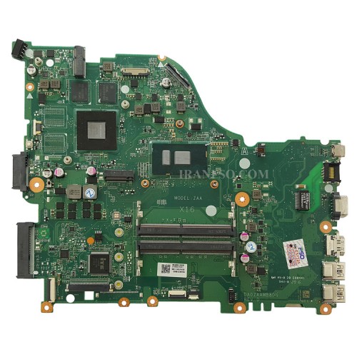 مادربرد لپ تاپ ایسر Aspire E5-575 CPU-I5-7200U_ZAA_VGA-1GB گرافیک دار