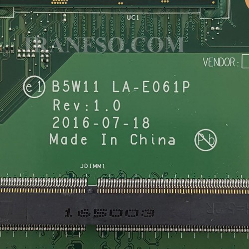 مادربرد لپ تاپ ایسر Aspire ES1-572_CPU-I3-6006U_2540_B5W11_LA-E061P گرافیک اینتلی