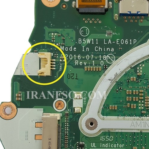 مادربرد لپ تاپ ایسر Aspire ES1-572_CPU-I3-6006U_2540_B5W11_LA-E061P گرافیک اینتلی