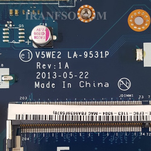 مادربرد لپ تاپ ایسر Aspire E1-572 CPU-I7-4_LA-9531P گرافیک دار