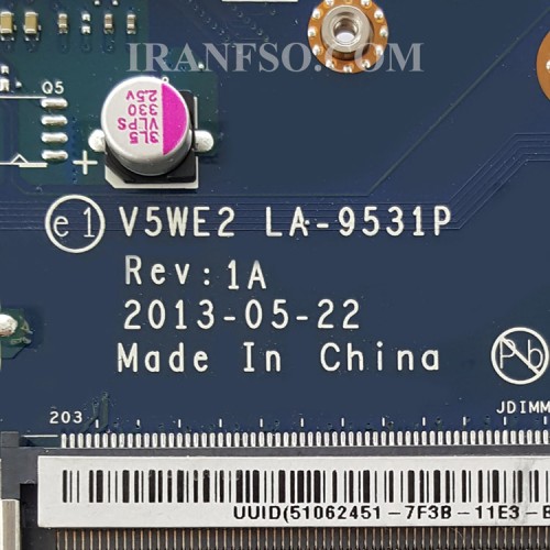 مادربرد لپ تاپ ایسر Aspire E1-572 CPU-I5-4200U_LA-9531P 1GB گرافیک دار