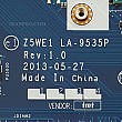 مادربرد لپ تاپ ایسر Aspire E1-570 CPU-Celeron_Z5WE1_LA-9535P بدون گرافیک