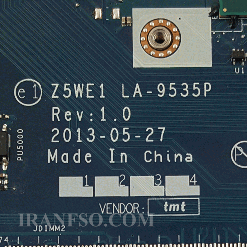 مادربرد لپ تاپ ایسر Aspire E1-570 CPU-I3-3_Z5WE1_LA-9535P_VGA-1GB گرافیک دار-تعمیری
