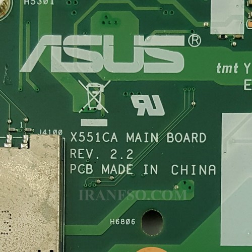 مادربرد لپ تاپ ایسوس3-X551CA-D550CA CPU-I3 بدون گرافیک