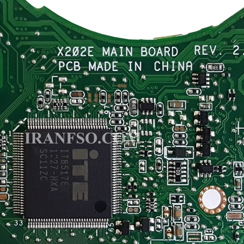 مادربرد لپ تاپ ایسوس X202E CPU-I3-2 2GB بدون گرافیک