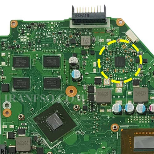 مادربرد لپ تاپ ایسوس X550CC_CPU-I5-3_LED-40Pin_4GB-2GB گرافیک دار-مشابه X550EP