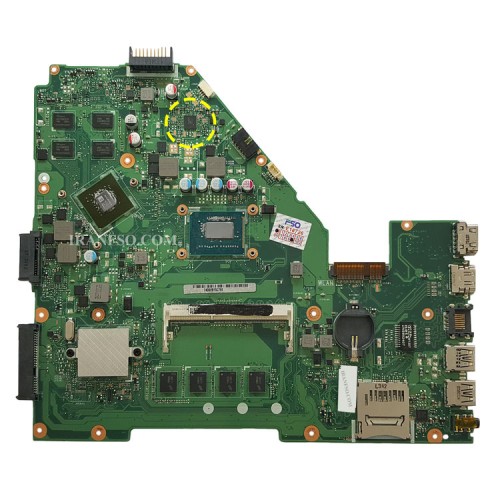 مادربرد لپ تاپ ایسوس X550CC HM76 CPU-I7-3_40Pin 2GB-2GB گرافیک دار-مشابه X550EP
