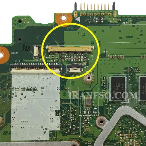 مادربرد لپ تاپ ایسوس X450LD CPU-I7-4 40Pin_4GB-1GB گرافیک دار-CPU حرارت دیده