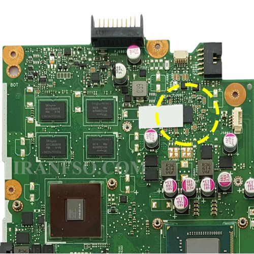 مادربرد لپ تاپ ایسوس X450CC CPU-I5-3_LVDS-40Pin_2GB-2GB گرافیک دار-مشابه X450EP