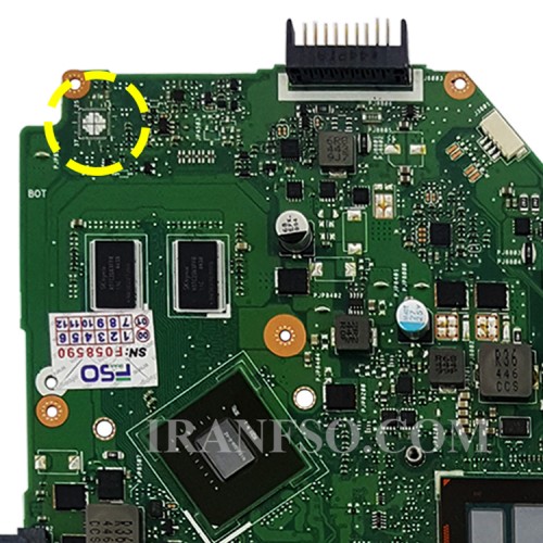 مادربرد لپ تاپ ایسوس X550LD CPU-I7-4_LED-40Pin 4GB-2GB گرافیک دار