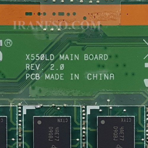مادربرد لپ تاپ ایسوس X550LD CPU-I7-4_LED-40Pin 4GB-2GB گرافیک دار