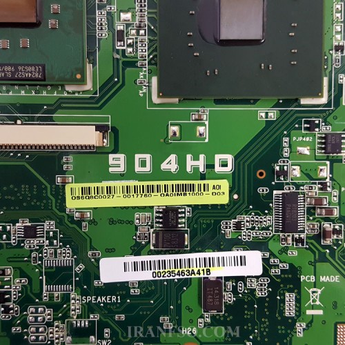 مادربرد لپ تاپ ایسوس Eee PC 904HD_CPU-Celeron گرافیک اینتلی-آداپتور 12 ولت