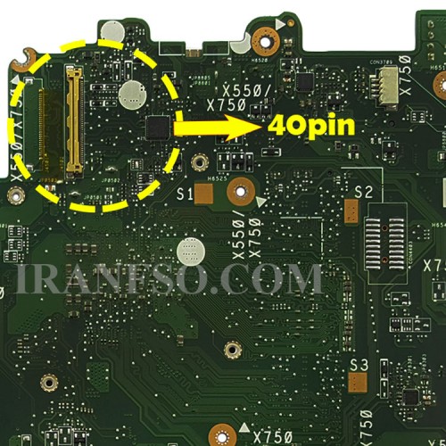 مادربرد لپ تاپ ایسوس X550ZE-K550ZE-K550Z_CPU-A10-7400P 40Pin_VGA 2GB گرافیک دار